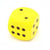 Grand de en mousse 7,5 cm jaune - accessoire jeux de societe - jeu geant, xl