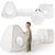 Tente Tunnel Enfant Pop-Up 3 en 1 Triangle Cube Labyrinthe Dim 302x80cm Gris