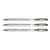 Roller encre gel UNI-BALL Signo UM120NM - Argent - Pointe moyenne 0,7 mm - Lot de 3