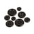 Bouton ronds 4 trous noir