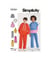 Patron Simplicity 9394 - Sweats à capuche, pantalons et hauts en tricot surdimensionnés pour garçons et filles du 4 au 14 ans taille n°FR 4-14 ans