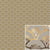 Tissu Canvas effet Lin Eventails dorés sur fond Naturel