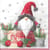 4 serviettes en papier découpage collage 33 cm GNOMA DE NOEL N 713