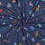 Tissu Jersey Coton imprimé Animaux Pop sur fond Bleu marine
