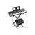 LALAHO - Kit complet - Piano numérique 61 touches noir - Stand banc écran LCD MIDI Bluetooth