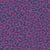 Tissu Popeline de Coton Léo Pop tacheté Léopard fuschia et bleu marine sur fond Violet