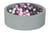 Piscine à balles Aire de jeu + 450 balles blanc,rose clair,gris - Velinda