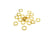 20 Perles intercalaires rondelles 5mm Or 18K