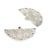 2 Connecteurs demi-lune style ethnique 39*23mm - 7 trous - argent vieilli