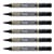 Lot de 6 marqueurs permanents PENTEL N850 pointe ogive 1,5 mm - Noir