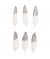 Plumes blanches fantaisies dorées ou argentées 8 cm X 6 pièces - Rico Design Argent