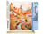 Peinture par Numéro Figured'Art - Village enchanté ambre - Kit de Loisir Créatif DIY Numéro d'Art Complet - 40x50cm toile roulée + châssis en bois à monter
