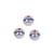 Lot de 6 boutons 2 trous enfant chapeau marin