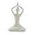 Statuette en Porcelaine Posture du Lotus Anjali Mudra Blanc brillant 20 cm - Omsaé
