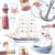 Lot de 4 serviettes en papier découpage collage 33 cm LA MARINE