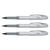 Lot de 3 stylos feutres - PENTEL - Tradio TRJ74 - Pointe plastique - Encre noire - Corps gris alu