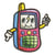 Ecusson thermocollant fun téléphone 5,5cm x 5cm