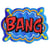 Ecusson thermocollant BANG 4.5x3.5cm