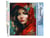 Peinture par Numéro Figured'Art - Femme au foulard rouge - Kit de Loisir Créatif DIY Numéro d'Art Complet - 40x50cm sans châssis en bois