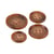 Lot de 6 boutons costume rouille