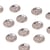 Lot de 3 boutons ronds alliage 4 trous 11mm argent