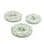 Bouton rond coquilles d'œufs 2 trous vert d'eau