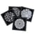 Lot de 4 cartes velours - Mandala