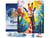 Diamond Painting Broderie Diamant Figured’Art 40x50cm toile tendue sur châssis en bois - diamants carrés - Girafe Colorée Abstraite