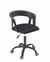 chaise bureau à roulettes, siège coussin rembourré, accoudoirs, hauteur réglable, pivotant, pied métal chromé AYA (noir)