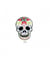 Ecussons Thermocollant Tête de mort joyeuse 4 X 3 cm - Mediac Blanc