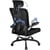 Chaise de bureau - COMHOMA - Ergonomique noir avec têtière et roulettes