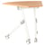 Bureau d'Angle Pliant Marron en MFC et Structure en Métal avec Roulettes 90 x 64 cm Style Moderne