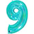 Ballon Géant Chiffre 9 Holographique Tiffany (102 cm)