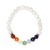 Bracelet 7 Chakras Pierre de lune Perles rondes 8 mm - Omsaé