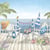 Lot de 4 serviettes en papier découpage collage 33 cm VUE SUR MER
