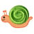 Ecusson escargot thermocollant 5cmx4cm