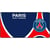Tapis de souris gaming - PSG - XXL 90 x 46 cm - Surface silicone 3D ultra fine - Base antidérapante en caoutchouc - Bleu