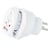 Skross Adaptateur de Voyage 2-en-1 Universel pour Israël 13A Blanc