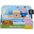 Le bateau en bois de peppa pig - 1 figurine - giochi preziosi - monde miniature