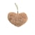 Pompon fourrure artificielle cœur 45x 65mm beige foncé