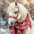 4 serviettes en papier découpage collage 33 cm CHEVAL DE NOEL N 503
