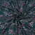 Tissu Viscose Ecovero Fleuris Caméliane sur fond Vert canard