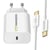 Mayaxess Chargeur Secteur 20W pour Google Pixel 10 Pro avec Câble USB-C 1m Blanc