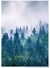 Poster Nature Paysage Montagne Brumeuse | A3 : 29,7x42cm