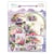 Tags éléments décoratifs en papiers scrapbooking carterie LILAS GARDEN