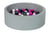 Piscine à balles Aire de jeu + 150 balles noir, blanc, rose,gris - Velinda