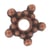 MégaCréa - Perle rondelle métal Étoile Ø4mm Cuivré (lot de 10)