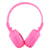 Casque Audio Sans Fil Stéréo Écran LCD Lecteur Voyant Lumineux Radio Fm Rose YONIS