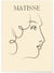 Affiche Matisse 'Profil Élégant' – Ligne fine et épurée | A3 : 29,7x42cm