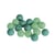 Perles en silicone, 12mm ø, tons turquoises, 16 pces